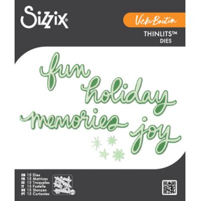 Sizzix Thinlits Dies - Holiday Script