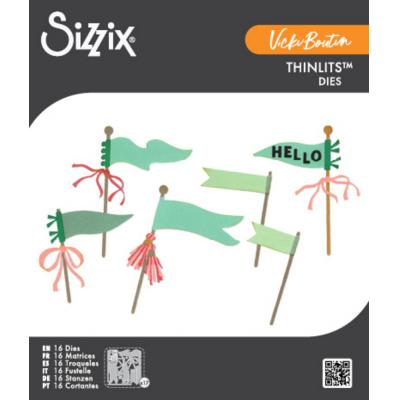 Sizzix Thinlits Dies - Layering Pennant Flags