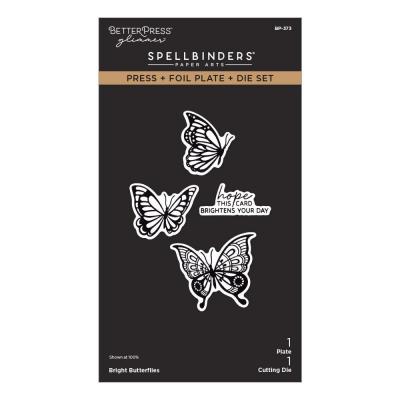Spellbinders Create Your Way Everyday Press Plates & Die - Bright Butterflies