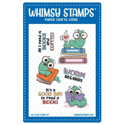Whimsy Stamps Stempel - Bookworm