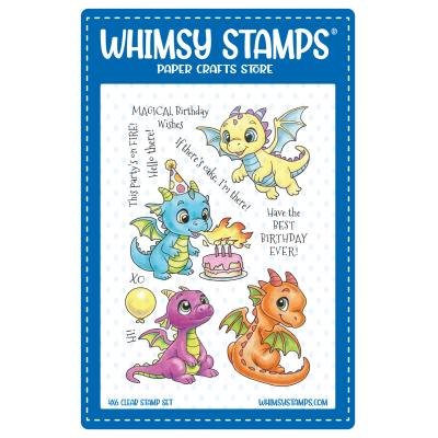 Whimsy Stamps Stempel - Dragon Birthdays