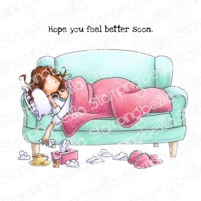 Stamping Bella Stempel - Curvy Girl Get Well Soon