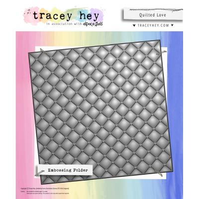 Tracey Hey Embossing Folder - Quilted Love