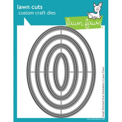 Lawn Fawn Lawn Cuts - Small Stitched Oval Stackables