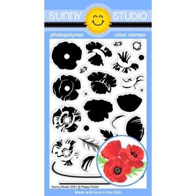 Sunny Studios Stempel - Poppy Fields