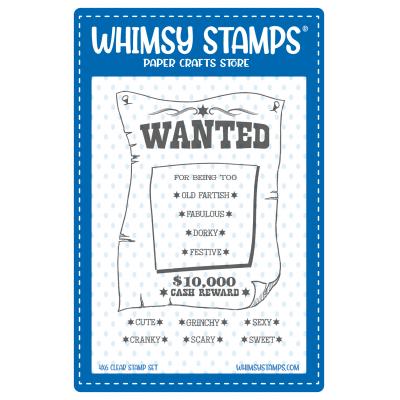 Whimsy Stamps Stempel - Wanted Poster